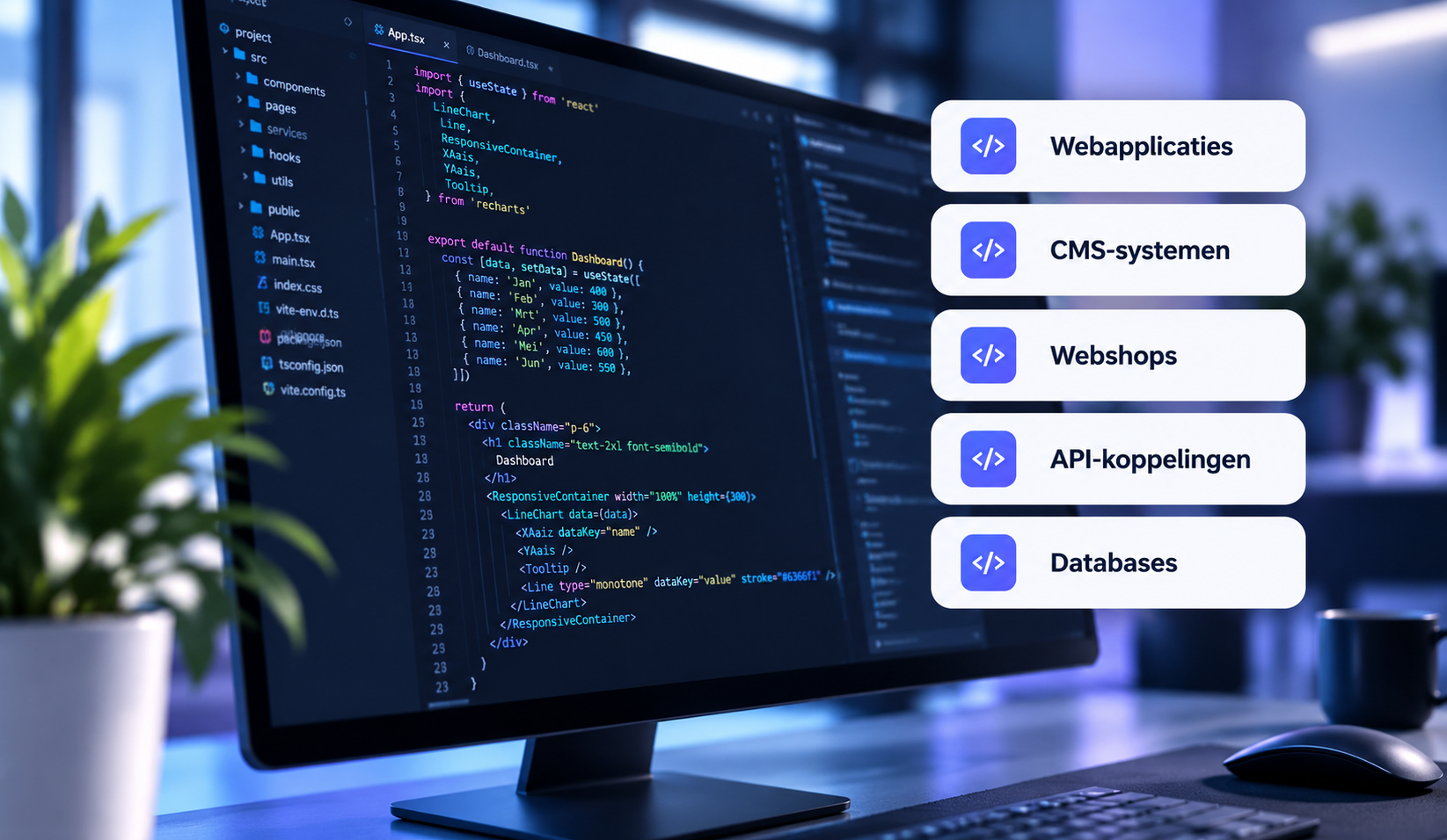 Ontwikkeling van maatwerk websites en platforms